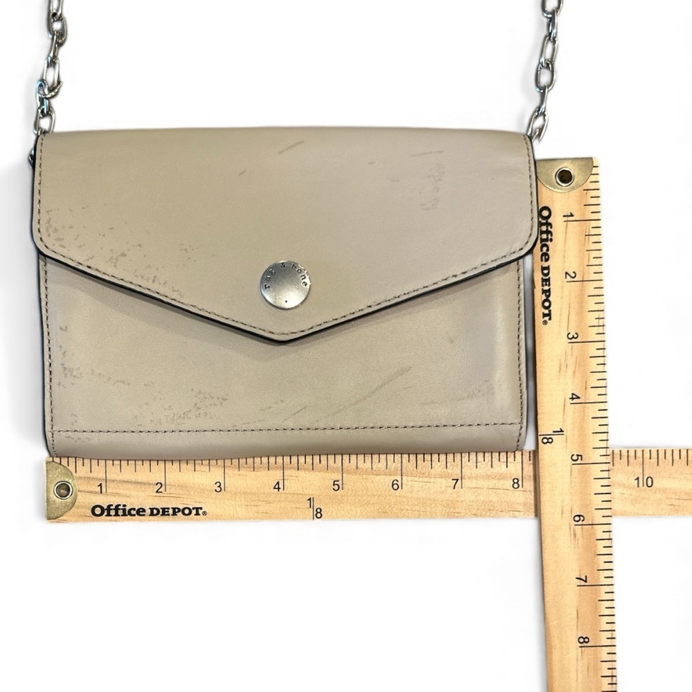 Rag & Bone Atlas Convertible Crossbody Leather Light Khaki Orange Interior - Picture 11 of 13